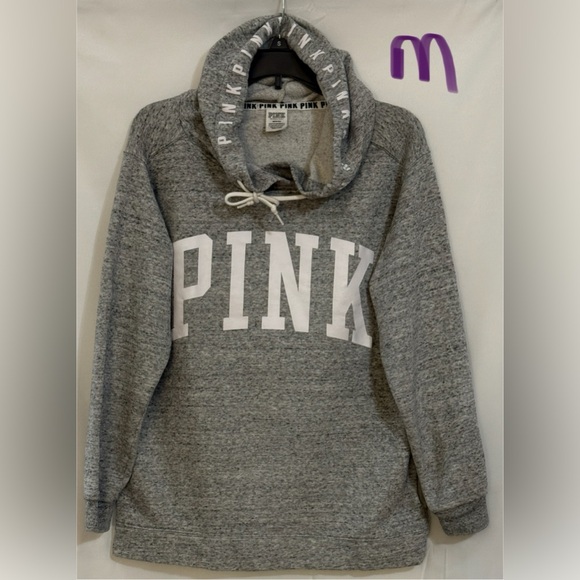 PINK Victoria's Secret Tops - PINK Victoria's Secret Heather Gray Hoodie